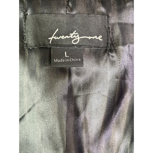 Twentyone Black Velvet Blazer Gold Crest Buttons Women’s Size L Elegant Jacket - Picture 2 of 8